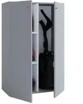 VCM Lona Mini Universalschrank , Reinigungsschrank 2 T&uuml;ren Grau.