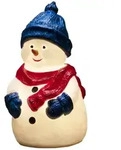 Konstsmide LED Kunststoffschneemann, 4 warm wei&szlig;e Dioden, 4,5V, Au&szlig;en (IP44),