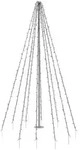 ECD Germany Fahnenmast Lichterkette 10x8 m 360 LEDs Warmwei&szlig; IP44 Au&szlig;en Beleuchtung