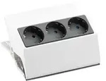 BACHMANN PEGGY Aufklemmsteckdosenleiste 3x Schutzkontakt, wei&szlig;, 3 m
