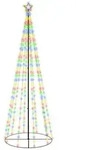 vidaXL LED-Weihnachtsbaum Kegelform Mehrfarbig 310 LEDs 100x300 cm
