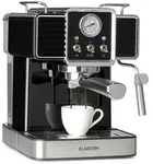 Klarstein Gusto Classico Espressomaker 1350 Watt 20 Bar Druck 1,5 Liter Schwarz