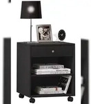 VCM Nachttisch Rolda Schwarz H 54 x B 45 x T 38 cm