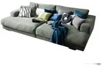 KAWOLA Big Sofa MADELINE Stoff olivgr&uuml;n