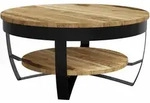 vidaXL Couchtisch Raues Massives Mangoholz 65x32 cm
