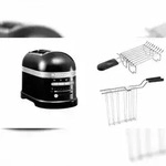 KitchenAid Set 1, Toaster + Br&ouml;tchenaufsatz Artisan 5KMT2204 Onyx Schwarz