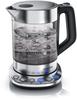 Arendo Wasserkocher 1,5 l, 2200 W, Edelstahl Glas, mit Basisstation &