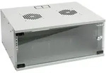 HMF 65704-07 Serverschrank 19 Zoll, 4 HE, 51 x 40 x 22,5 cm, Lichtgrau