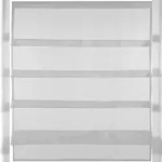 Bestlivings Bistrogardine Raffoptik mit Stangendurchzug "Sky" in 90x110 cm - Grau