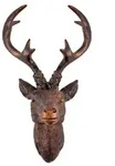 Lex Hirschgeweih Hirschkopf Wanddeko Dekoration Wandschmuck Figur Geweih Bronze