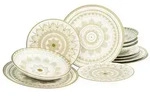 CreaTable Mandala Gold Gold Tellerset 12-tlg Steinzeug