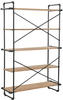 vidaXL Bücherregal aus massivem Tannenholz und Stahl 120 x 42 x180 cm