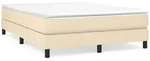 vidaXL Bettgestell ohne Matratze Creme 140x200 cm Stoff