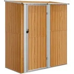 vidaXL Gartenhaus 180,5x97x209,5 cm Verzinkter Stahl Holzoptik