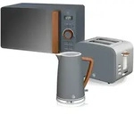 SWAN STRP1060GRYNEU Set Fr&uuml;hst&uuml;ck Wasserkocher Breitschlitz-Toaster...
