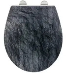 WENKO Premium WC-Sitz Mod. Slate Rock mit Relief