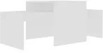 vidaXL Couchtisch-Set Wei&szlig; 100x48x40 cm Spanplatte