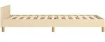 vidaXL Bettgestell mit Kopfteil ohne Matratze Creme 90x190 cm Stoff