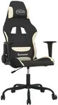 vidaXL Gaming-Stuhl Schwarz und Creme Stoff