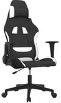 vidaXL Gaming-Stuhl Schwarz und Wei&szlig; Stoff