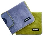 FLUFFINO&reg; Hundehandtuch Mikrofaser &ndash; 2er-Pack - 90 x 50 cm - Grau & Gr&uuml;n