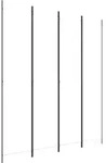 vidaXL 4-tlg. Paravent Wei&szlig; 200x220 cm Stoff