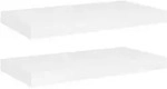 vidaXL Schweberegale 2 Stk. Wei&szlig; 50x23x3,8 cm MDF