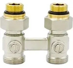 Caleffi Hahnblock 1/2` x 3/4` Durchgang gerade Doppel Heizk&ouml;rper Anschlu&szlig;