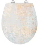 WENKO Premium WC-Sitz Mod. Agate mit Relief, aus antibakteriellem Duroplast
