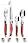 Lou Laguiole TRADITION Besteckset 24-teilig rot