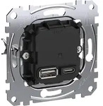 Merten USB-Ladeeinsatz Typ A+C MEG4366-0120