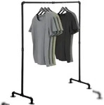 CLP Kleiderst&auml;nder Jersey schwarz/120 cm