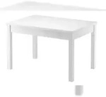Erst-Holz Tisch 75 x 120 Esstisch Massivholz K&uuml;chentisch wei&szlig; 90.70-51BW
