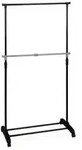 Relaxdays Fahrbarer Kleiderst&auml;nder, stabile Rollgarderobe mit Ablage, Eisen,