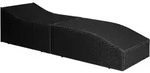 vidaXL Sonnenliege mit Polsterauflage Poly Rattan Schwarz