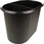 helit System Papierkorb 20+9L - schwarz
