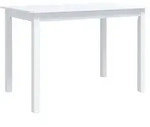vidaXL Esstisch Wei&szlig; 114x71x75 cm Massivholz Gummibaum