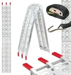 TRUTZHOLM 1x Auffahrrampe klappbar 228 cm Traglast 340 kg Alu gelocht Rampen
