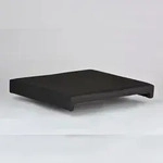 Lycce Bankauflage SCHWARZ Klemmkissen Sitzkissen zum fest klemmen mit 2 Leisten 40cm