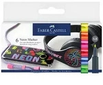Faber Castell Marker Neon Rundspitze 1,5 mm 6er Etui