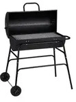 Relaxdays Holzkohlegrill, XXL Grillwagen mit Deckel, verstellbare Bel&uuml;ftung, stabil,