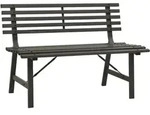 vidaXL Gartenbank 110 cm Stahl Schwarz