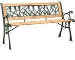 vidaXL Gartenbank 122 cm Gusseisen und Massivholz Tanne