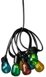Konstsmide LED Biergartenkette, bunt, 40 bunte Birnen / 80 warm wei&szlig;e Dioden, 6V