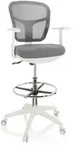 Arbeitsstuhl / Counterstuhl TOP WORK 108 W Netzstoff/Stoff grau hjh OFFICE