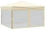 vidaXL Partyzelt Faltbar mit Seitenw&auml;nden Creme 3x3 m