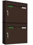 AL Briefkastensysteme 2 x Basic Wand Briefkasten in RAL 8017 Schokoladen Braun...