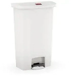 Rubbermaid Tretabfalleimer Slim Jim 1883557 Kunststoff 50l wei&szlig;