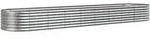 vidaXL Hochbeet Verzinkter Stahl 368x80x36 cm Silbern