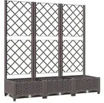 vidaXL Pflanzk&uuml;bel mit Rankgitter Braun 120x40x121,5 cm PP